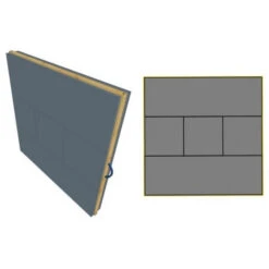 DANAGE DOMINO - Cible Mousse A2 132x132x14.5