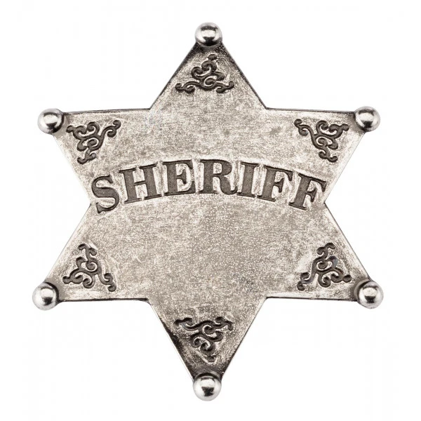 NA - Etoile De Sherif 6 Branches Argent 1 NA - Etoile De Sherif 6 Branches Argent